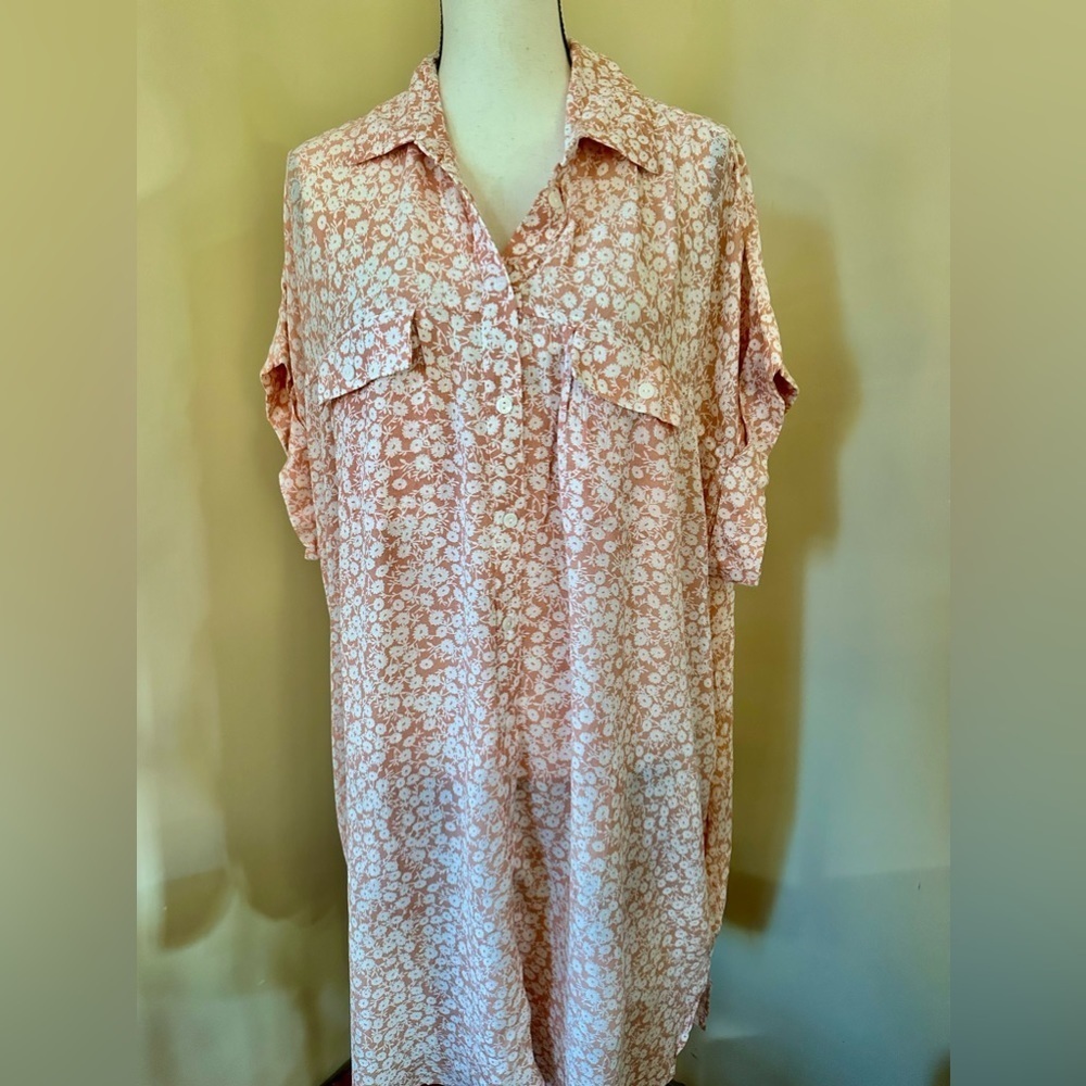 Lost + Wander long length shirt dress/coverup - Picture 1 of 4